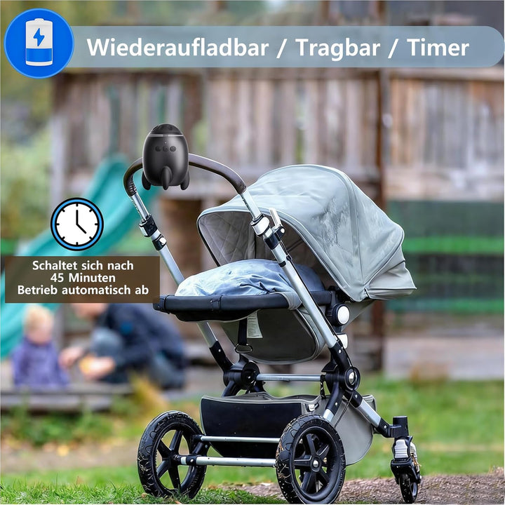 Kinderwagenschaukler Mit Bluetooth, Wiederaufladbar Einstellbare Schaukelintensitäten Kinderwagen Wa
