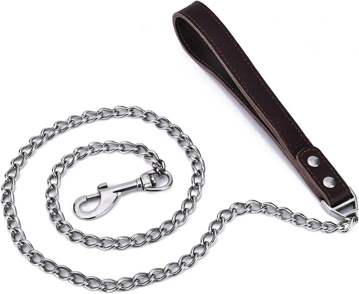 YOTHIWAD Hundeleine aus Metall,Starke Schwerlast kaubeständig Hundeleine Langlebiger Edelstahl,Komfo