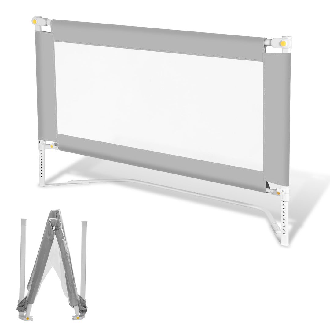 Ikodm Bettgitter Klappbar 150cm, Bettschutzgitter Höhenverstellbar von 68-95cm, Rausfallschutz Bett,