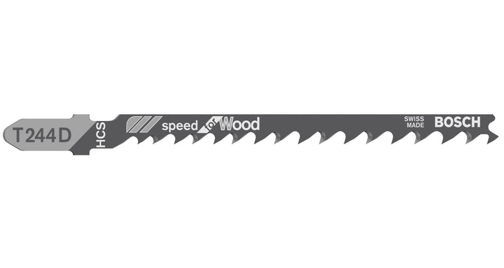 Bosch Professional 100 x Stichsägeblatt T 244 D Speed for Wood (für weiches Holz, Kurvenschnitt, Zub
