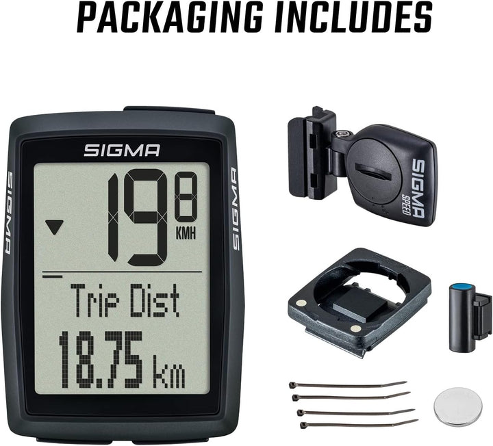 Sigma Bc 14.0 Wl STS Fahrradcomputer Schwarz Einheitsgrösse