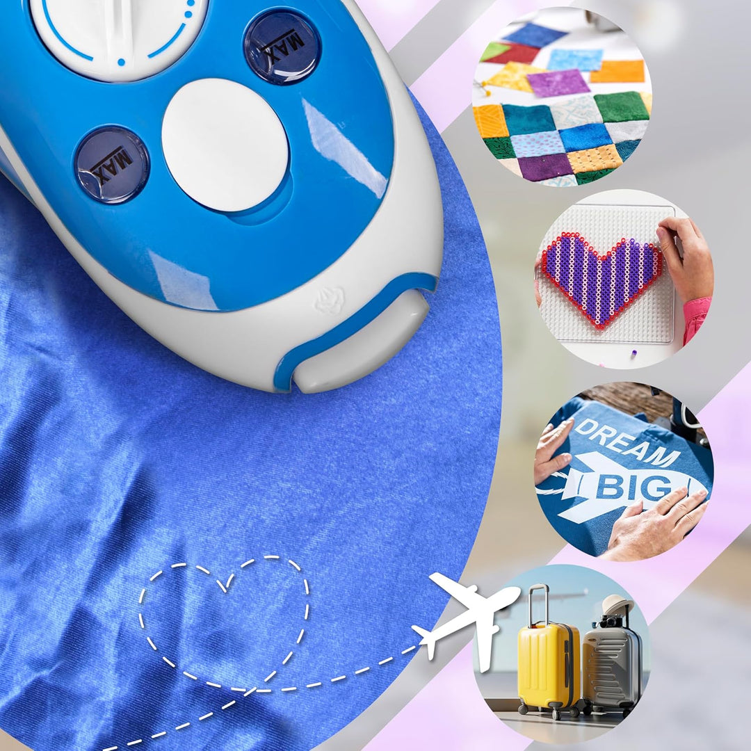 Duronic SI2 BE Mini Reisebügeleisen, 375W Mini Bügeleisen, Dampfbügeleisen 50ml Wassertank, kleines