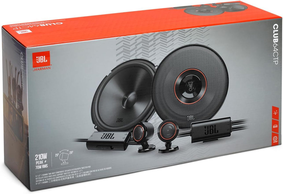 JBL Club Gen3 64CTP 6.5'' (16cm) Lautsprecher Compo-Satz, Schwarz