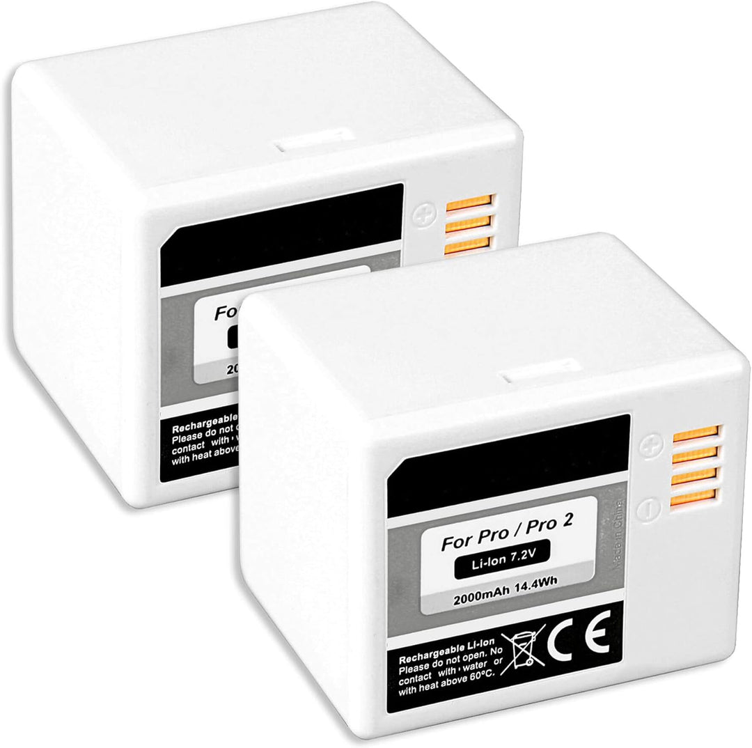 2X Akku kompatibel mit Arlo Pro, Arlo Pro 2 Sicherheitskamera [Li-Ion - 2000 mAh - 7.2V - ersetzt Or