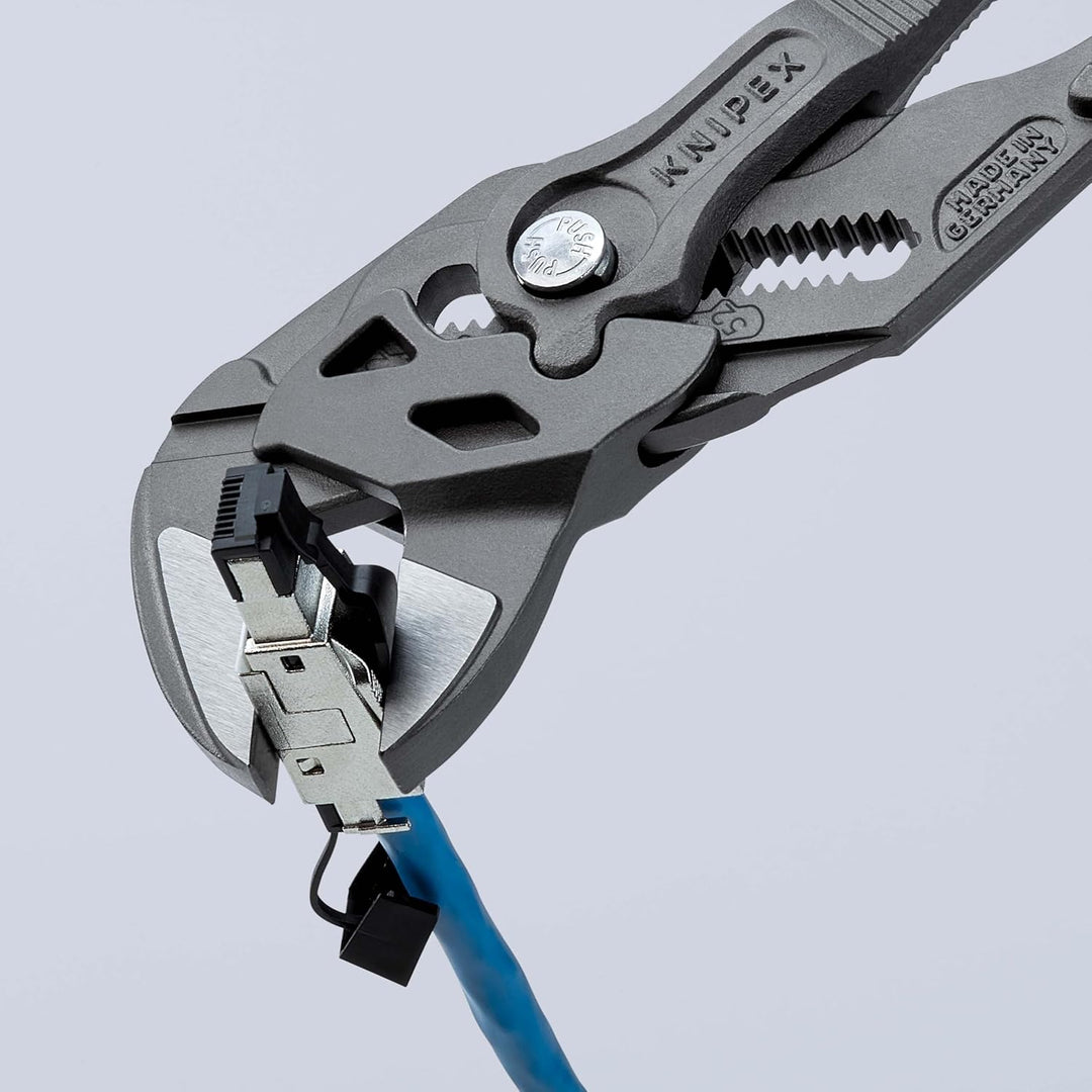 KNIPEX Zangenschlüssel, Multi-Schraubenschlüssel, Chrom-Vanadium, atramentiert, mit 2K-Griffen, 250