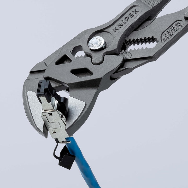 KNIPEX Zangenschlüssel, Multi-Schraubenschlüssel, Chrom-Vanadium, atramentiert, mit 2K-Griffen, 250