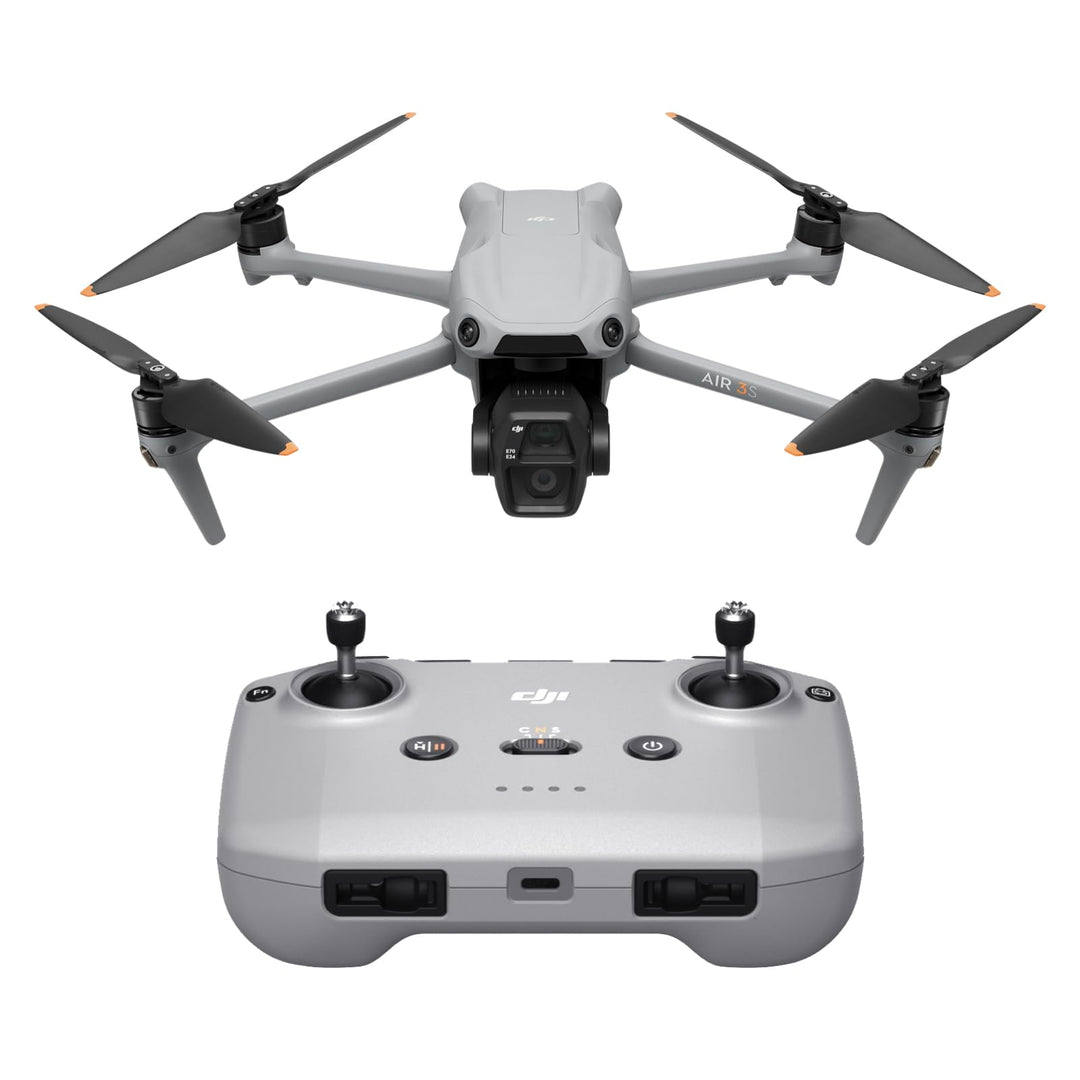 DJI Air 3S (RC-N3), Drohne mit 4K-Kamera, Dual-Kameradrohne mit 1" CMOS Weitwinkelkamera, 4K/60fps H