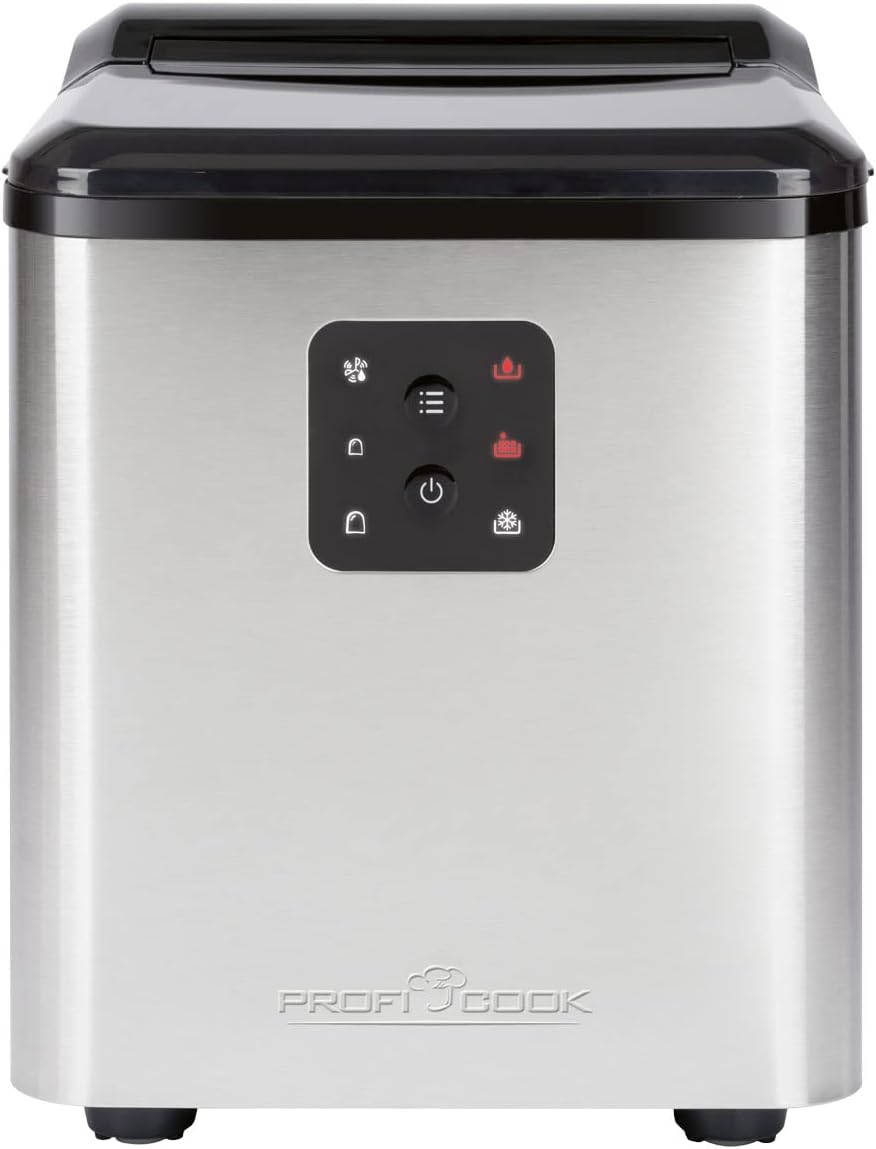 ProfiCook® Eiswürfelmaschine schnelle Produktion - Eiswürfel in 10 Minuten, bis zu 12 kg Eis in 24 S