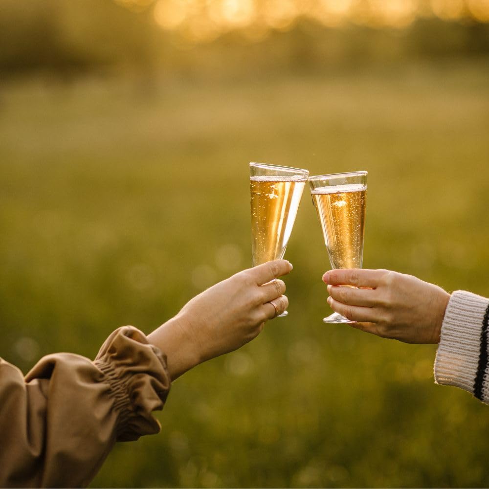 La Rochère Sektglas Biene Klar 150 ml - 6 Gläser - schöne Champagner Gläser mit eleganten Touch Pros