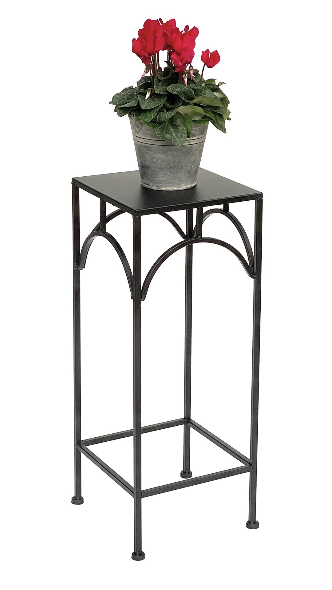 DanDiBo Blumenhocker Metall Schwarz Eckig 60 cm Blumenständer 96132 M Beistelltisch Blumensäule Mode