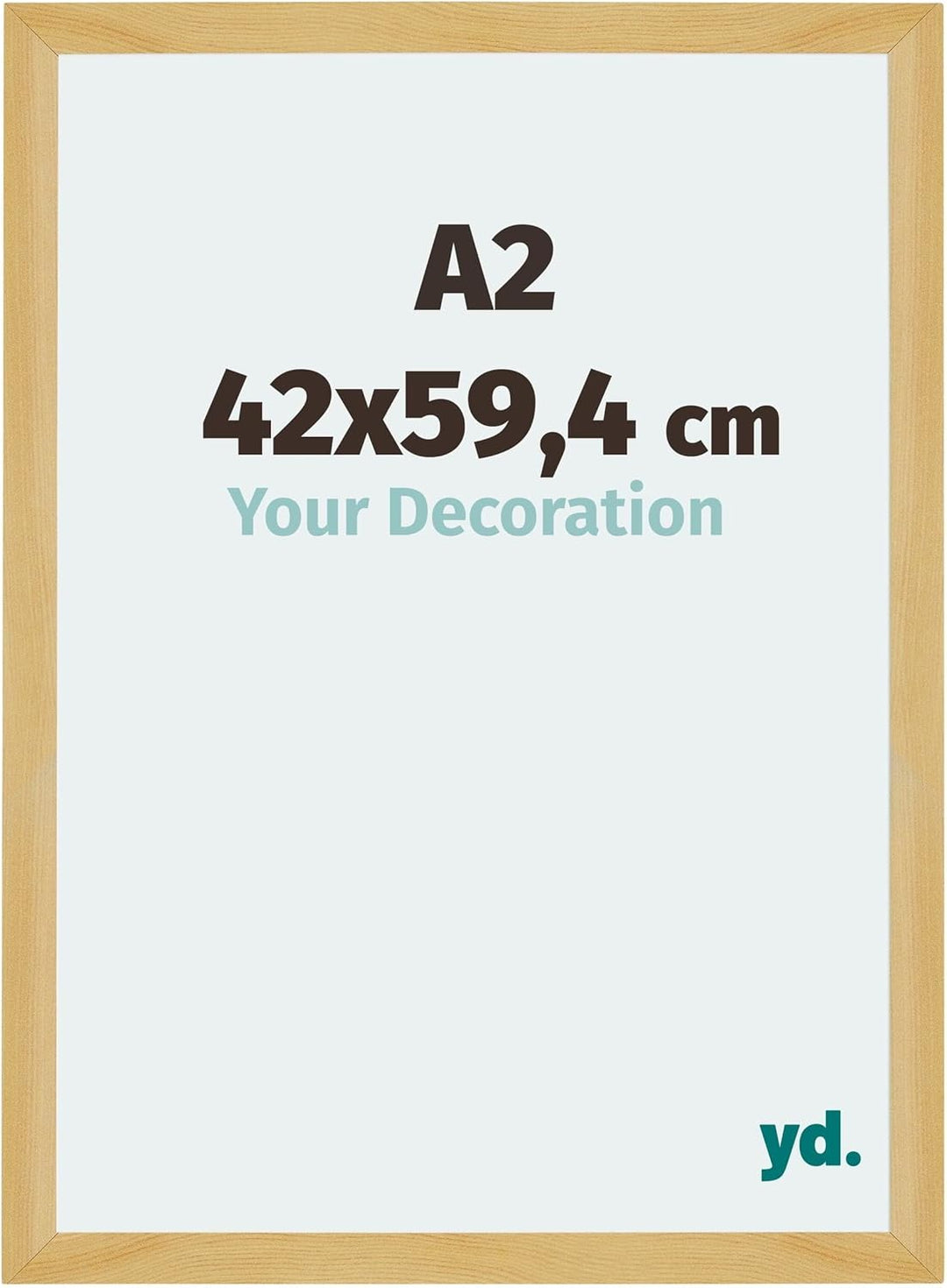 yd. Your Decoration - Bilderrahmen DIN A2 42x59,4 cm - Bilderrahmen aus MDF mit Acrylglas - Antirefl