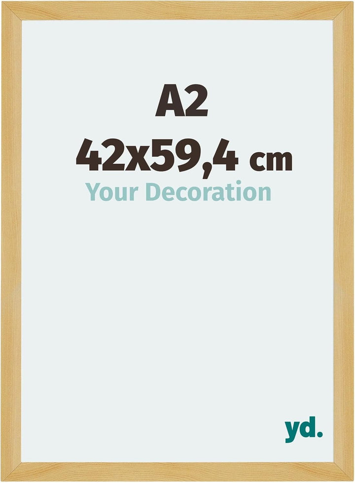 yd. Your Decoration - Bilderrahmen DIN A2 42x59,4 cm - Bilderrahmen aus MDF mit Acrylglas - Antirefl