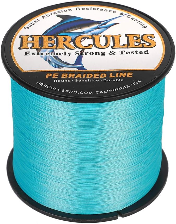 HERCULES Super Cast 100m - 2000m Yards Geflochtene Angelschnur 10lb - 300lb Test für Salzwasser Süss