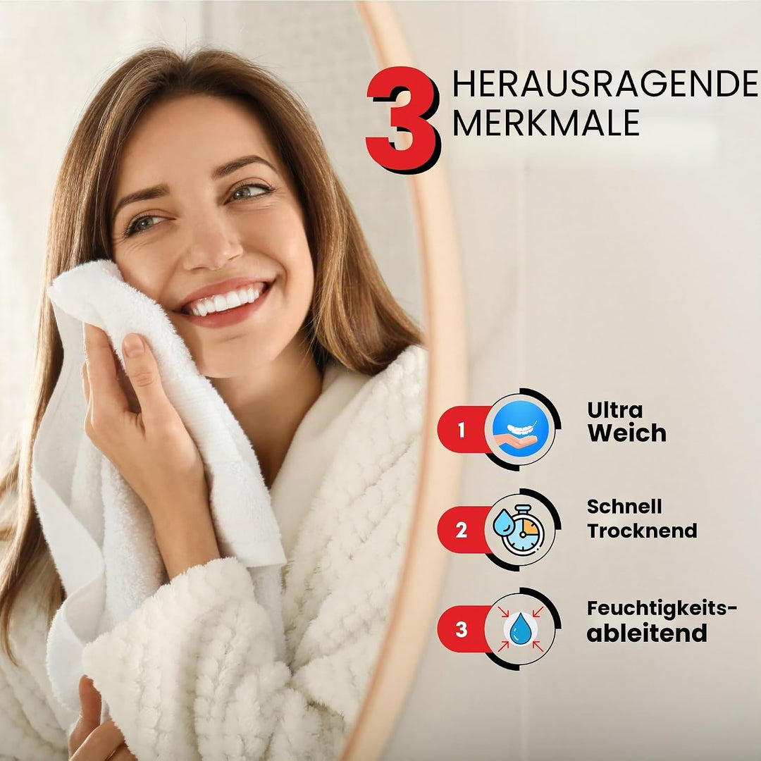 Infinitee Xclusives Handtücher aus 100 % Baumwolle für Badezimmer, ultraweich und sehr saugfähig, 6e