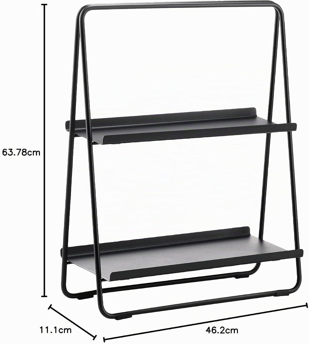 Zone Denmark A-Table Kleines Regal, Standregal aus Metall, 43 x 23 x 58 cm, Schwarz 58cm Schwarz, 58