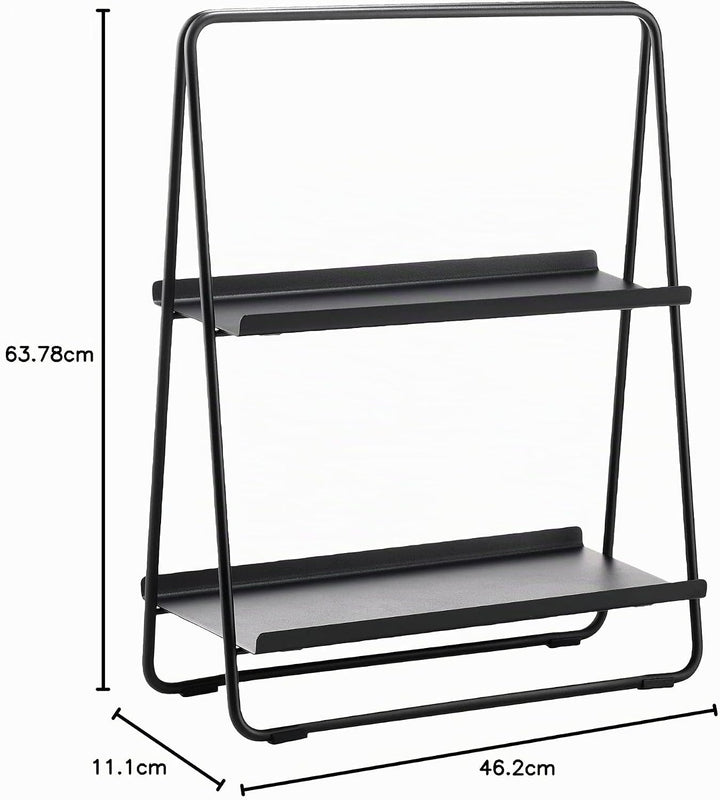 Zone Denmark A-Table Kleines Regal, Standregal aus Metall, 43 x 23 x 58 cm, Schwarz 58cm Schwarz, 58