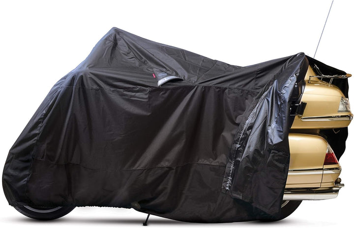 Dowco Guardian 50022-00 WeatherAll Plus Motorradabdeckung, wasserdicht, EZ Zip: Schwarz, XXXL XXX-La