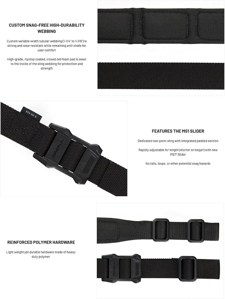 Magpul MS1 Padded Sling 2-Point Schwarz, Schwarz