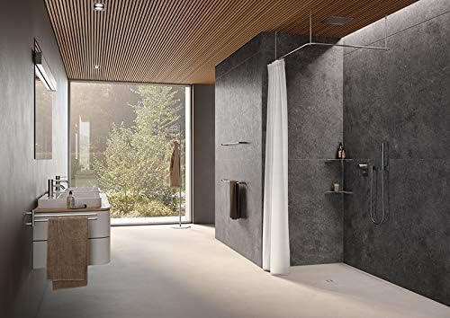 PHOS Design, GHH2, Handtuchstange mit 2 schwenkbaren Stangen mit O-Ring, Edelstahl Vollmaterial, geb