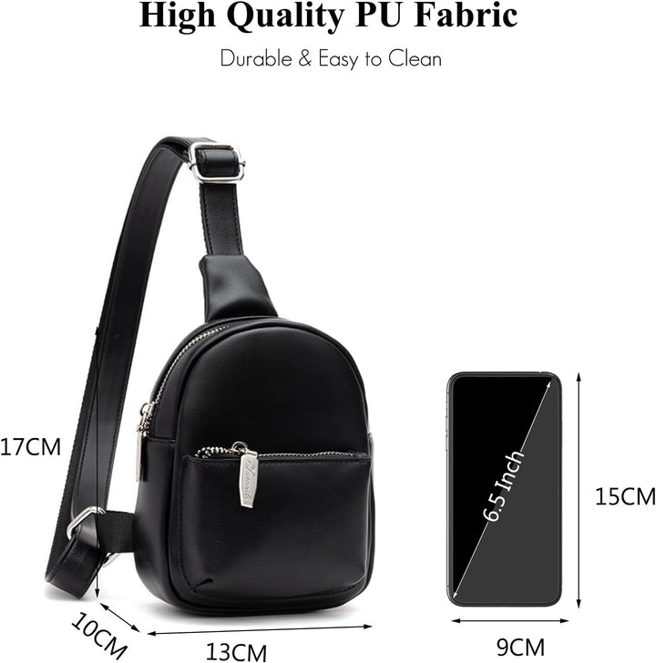 FANDARE Modische Brusttasche, Damen, leicht, Sling Bag, Mädchen, Schultertasche, für Reisen, Sport,