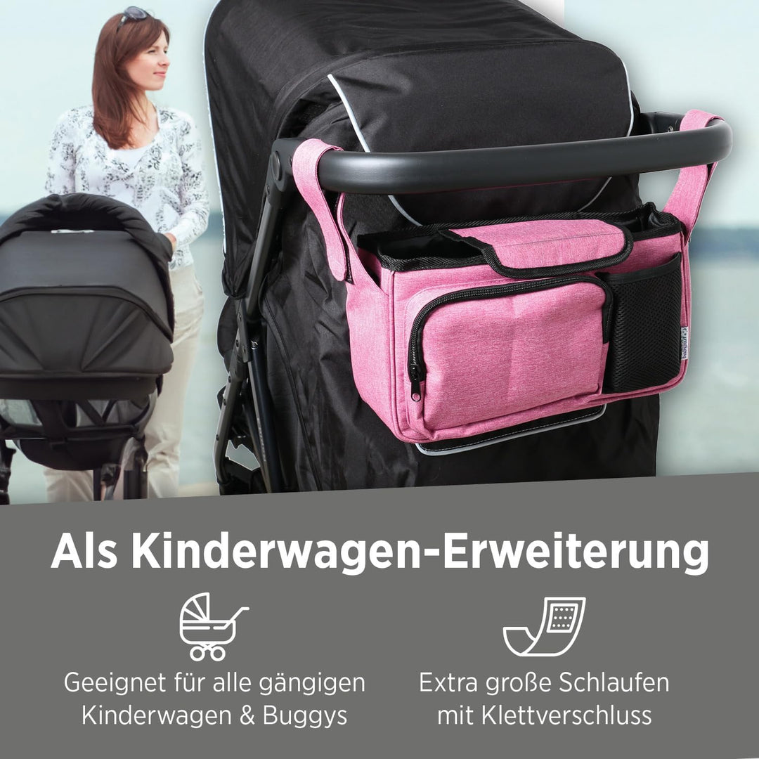 Kinderwagen Organizer BO 200 | Babytasche | Kinderwagen Zubehör | Praktische Innenaufteilung | Wicke
