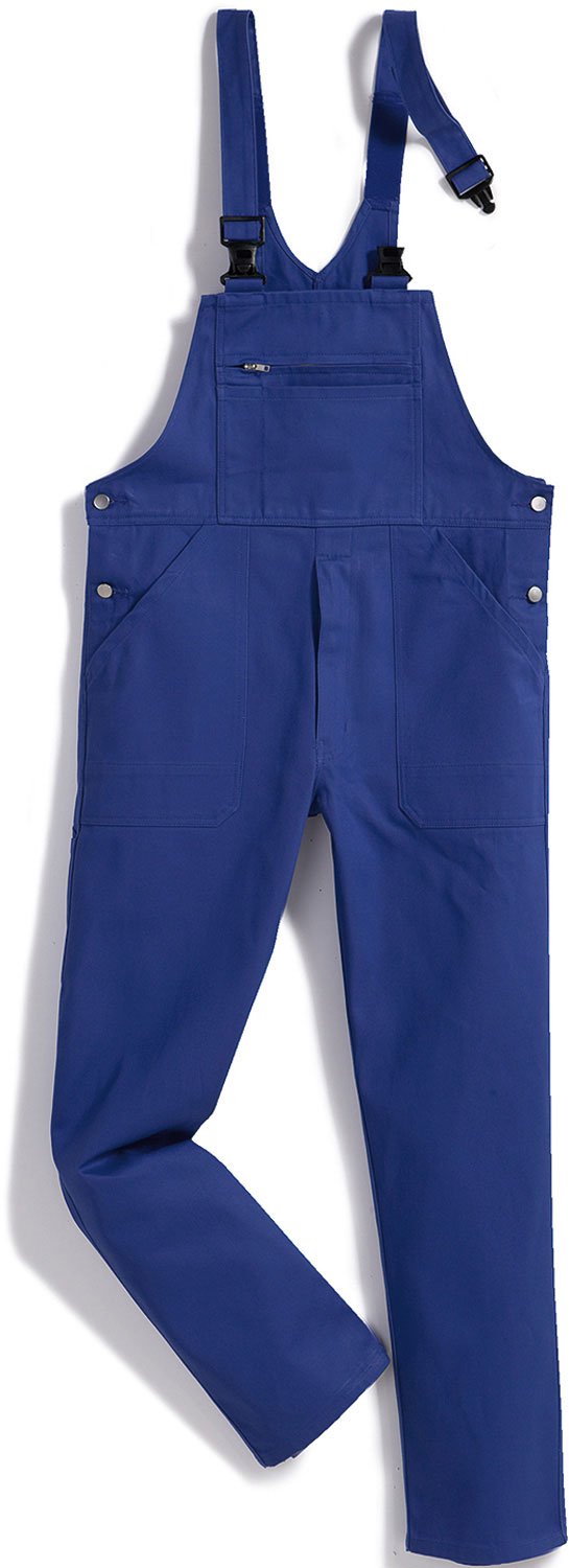 BP Workwear Basic 1413-060-13 Latzhose - Verstellbarer Bund - Kunststoff-Clip-Verschlüsse - Reine Ba