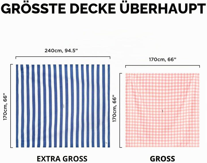 Dock & Bay Picknickdecke - Schnell trocknend und wasserfest - 100% recycelte Materialien - Large (17