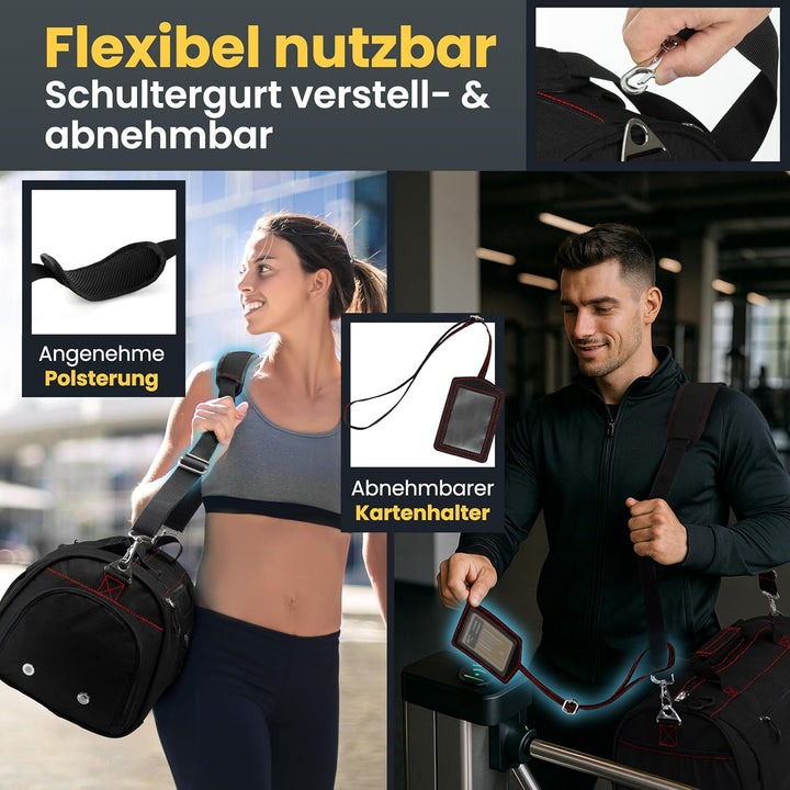 Heldenwerk® Sporttasche & Reisetasche für Damen und Herren gross I Trainingstasche mit Schuhfach und