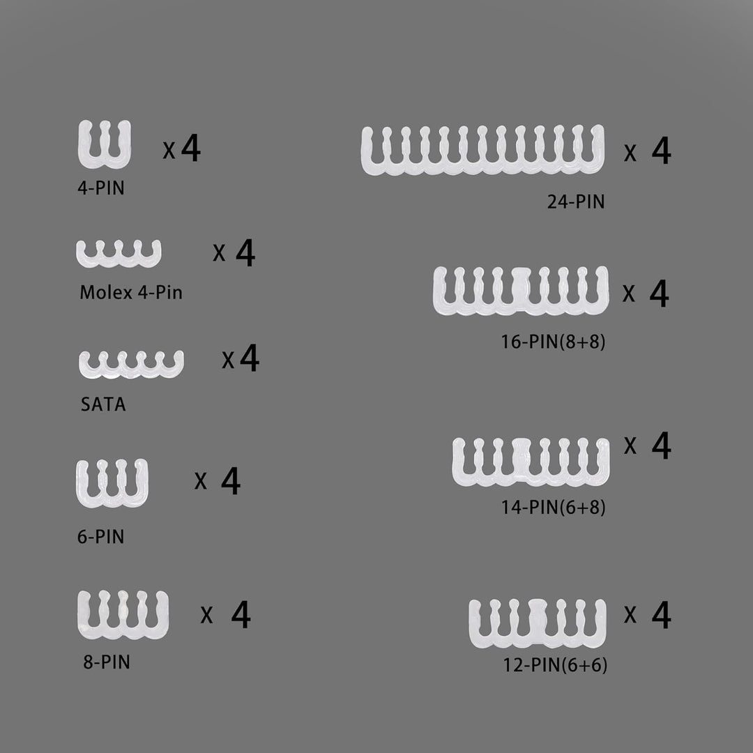 Formulamod Verlängerungskabel für Netzteil, 18 AWG (1) ATX 24P, (2) EPS 8-P+ (3) PCI-E8-P, mit Kämme