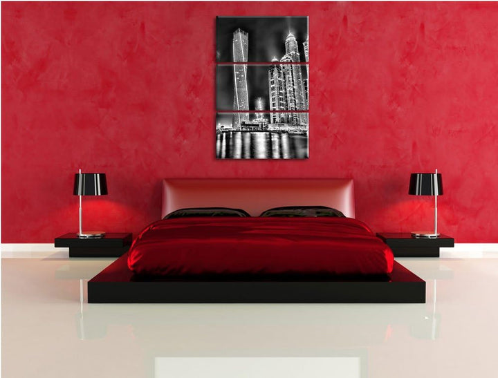 Pixxprint Dubai Burj al Arab als Leinwandbild | Grösse: 3 Teilig (120x80) | Wandbild| Kunstdruck | f