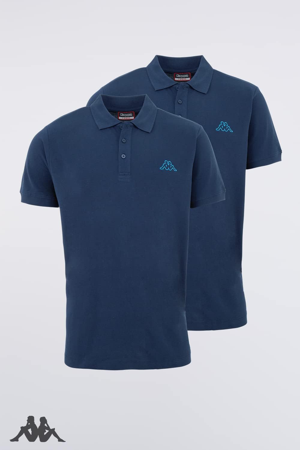 Kappa Herren Polo Shirt VENIST im 2er Pack in M - 5XL | Polo-Hemd mit Logodruck | Basic Poloshirts f