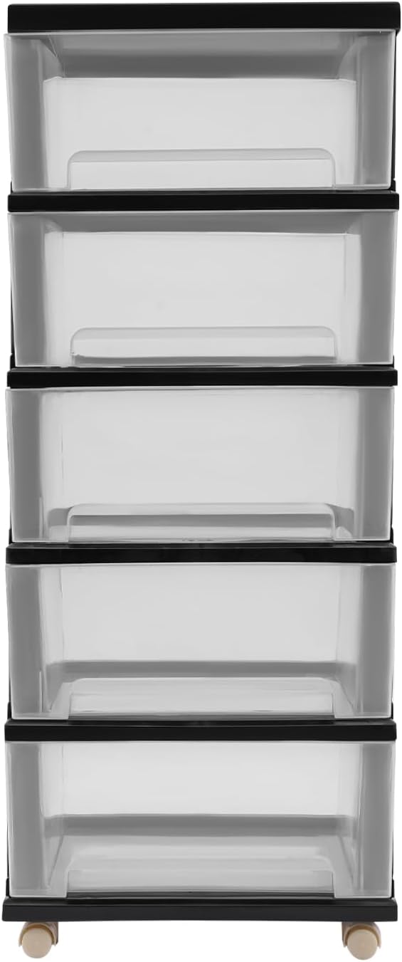 Weisser Schubladenschrank, Schubladenschrank 5 Schubladen, Büro Wohnzimmer Organisationstruhe, Kann