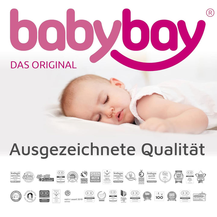 babybay Nestchen Mesh-Piqué passend für Modell Maxi, Boxspring und Comfort, taupe Sterne weiss passe