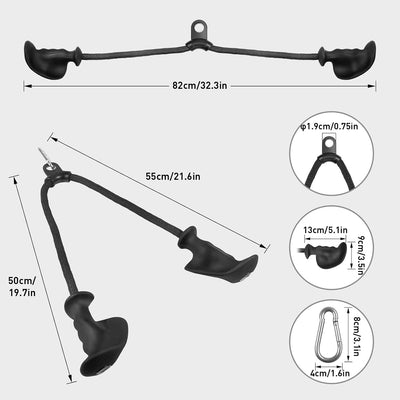 DASKING Trizepsseil Unterarmtrainer Ergonomisches Griffe, Kabelmaschine Trizeps Ergonomischen Rutsch