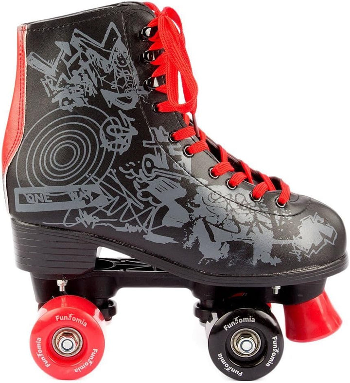 Rollschuhe/Discoroller in Grössen 30-44 - Rollerskates Disco Roller Skate Indoor Outdoor 34 schwarz/