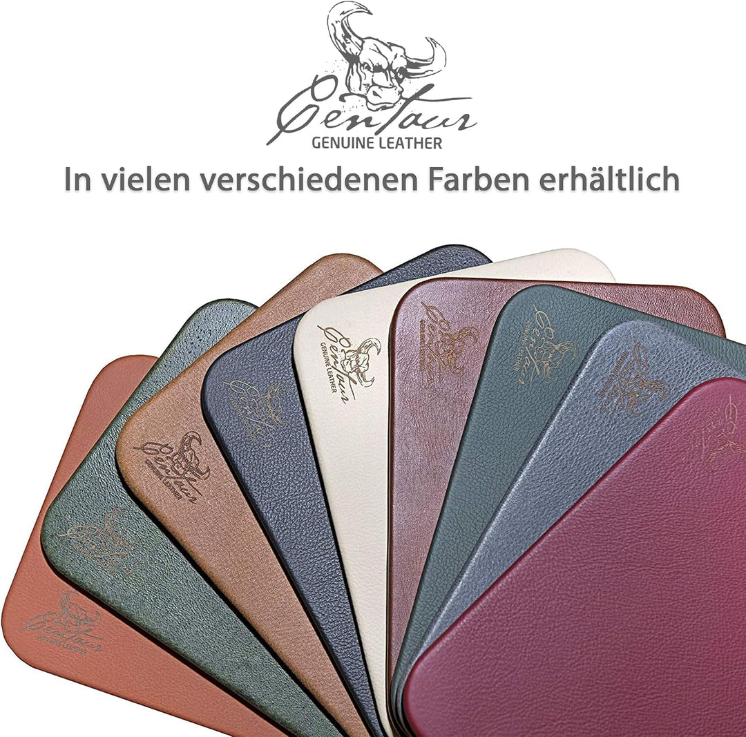 Centaur - Hochwertiges Leder Mousepad 25x18 cm Cognac Vintage - Vintage Mauspad aus echtem Leder - U