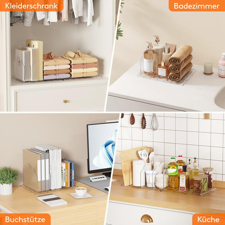 Lifewit 3 Stück Handtaschen Trenner Aufbewahrung für 10 Taschen, Transparent Regaltrenner Taschenstä