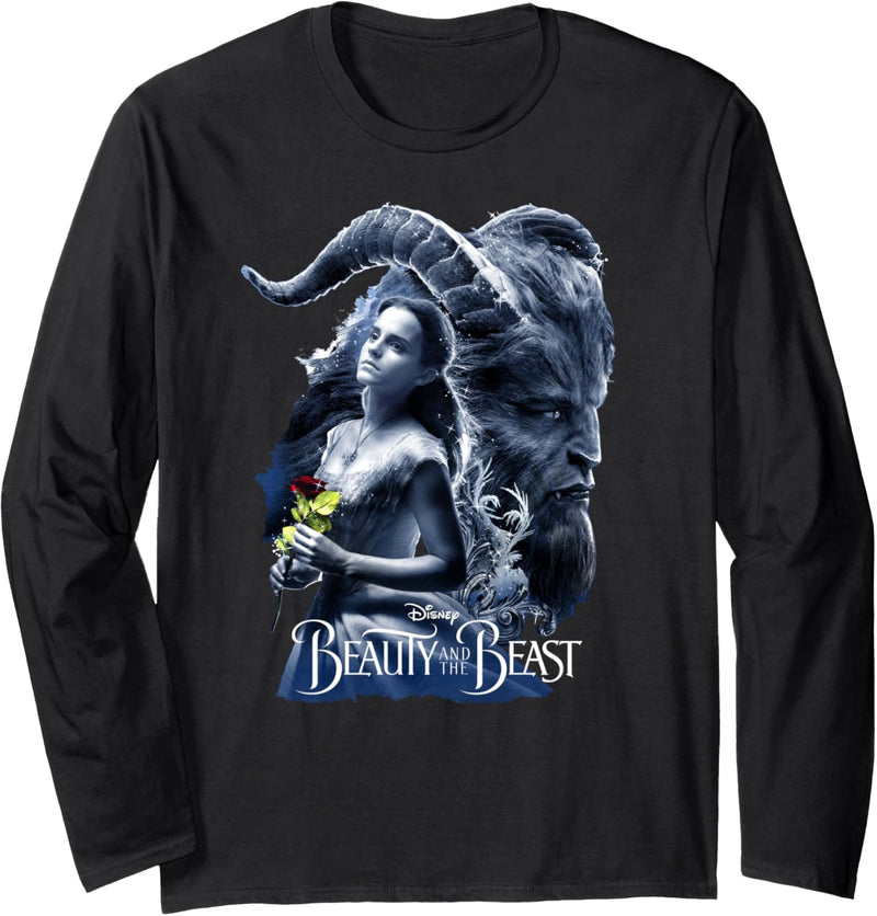 Disney Beauty And The Beast Blue Hue Portrait Langarmshirt