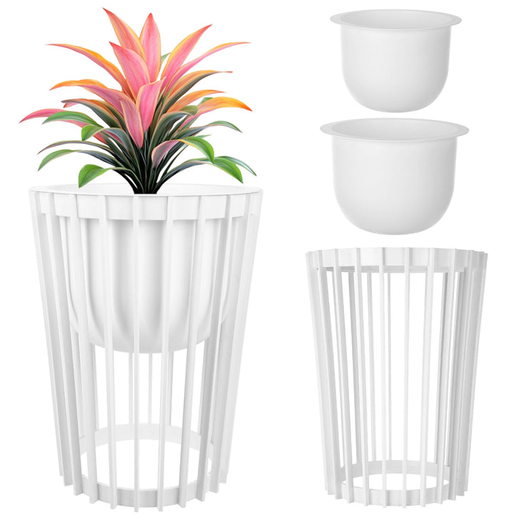 KADAX Blumentopfständer Aytre, Blumenständer aus Kunststoff, Pflanzenständer, Pflanzentisch, Blument