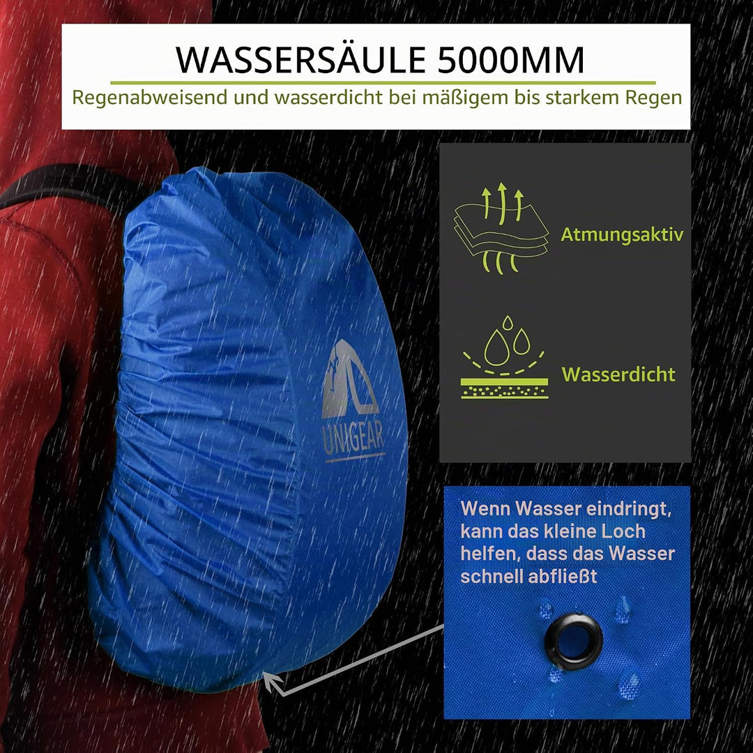 Unigear Regenschutz für Rucksäcke Schulranzen mit Reflektor, wasserdichte Regenhülle Rucksack Cover
