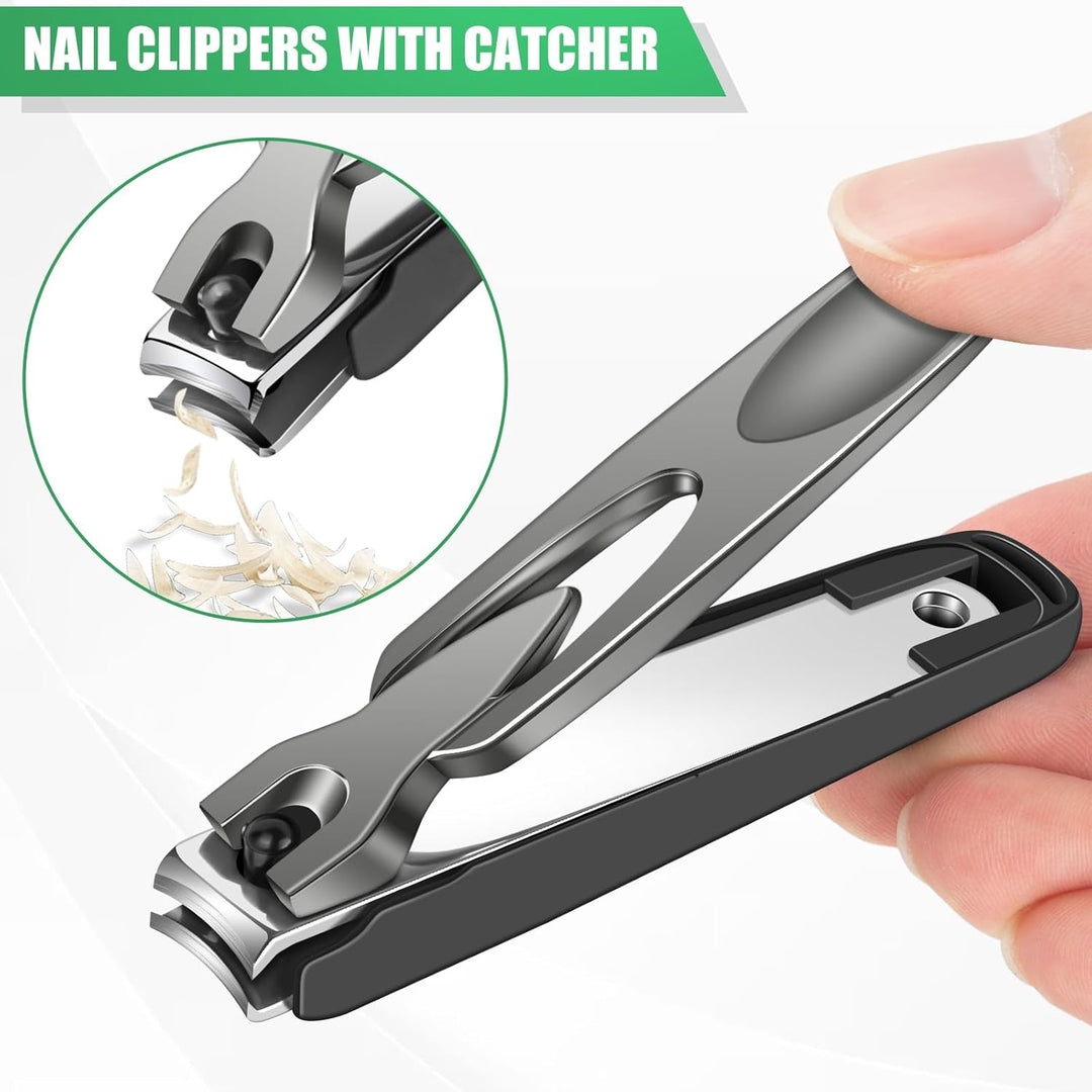 Nagelknipser für Senioren Dicke Nägel, Winkelkopf Grosse Zehennagelclipper mit Fanger, Breite Kiefer