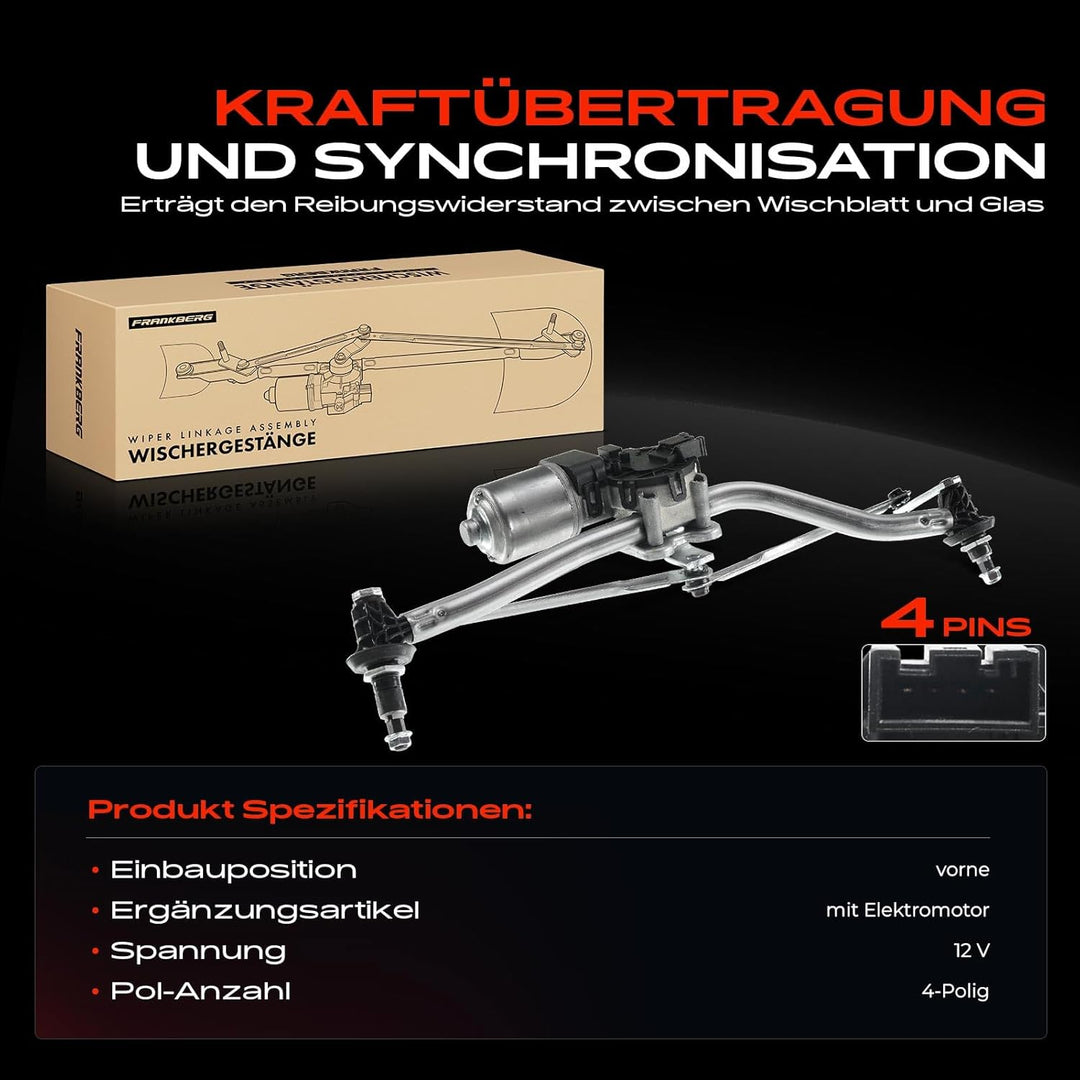 Frankberg Wischergestänge mit Wischermotor Vorne für X3 E83 2.0L 2.5L 3.0L 2003-2011 67636914577