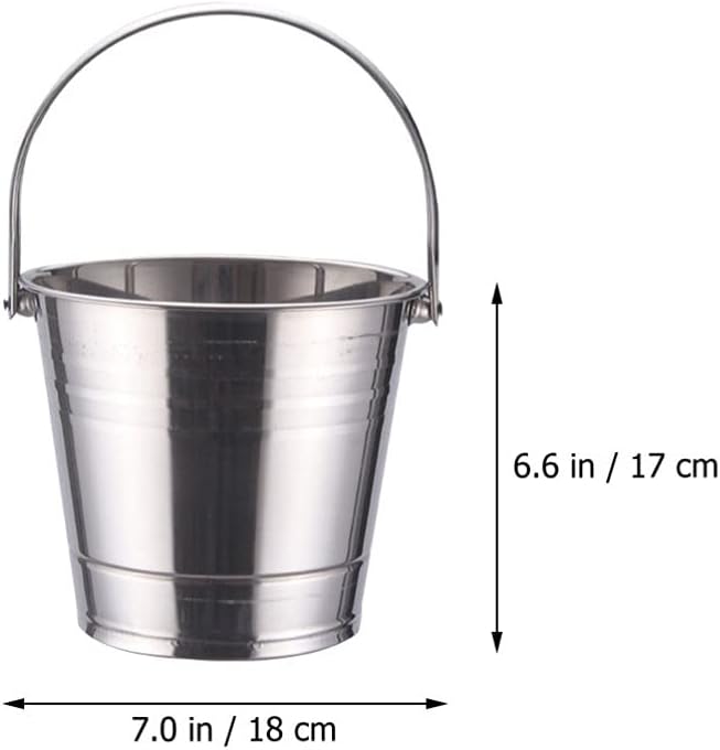 YARNOW Eimer 3L Edelstahl Bier Eimer Halten Eingefroren Länger Behälter mit Griff für Wein Bier KTV