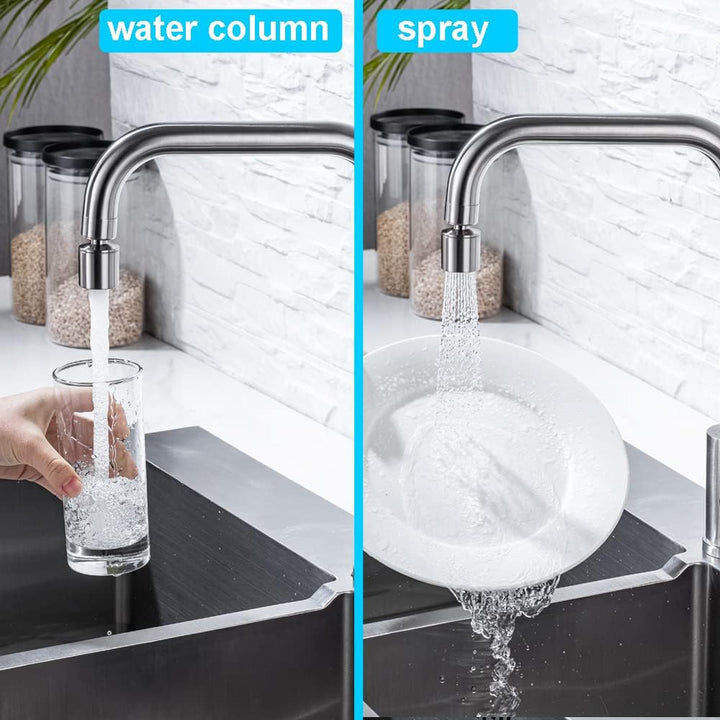 ONECE Küchenarmatur mit 2 Strahlarten, Hochdruck Wasserhahn Küche Spültischarmatur aus Edelstahl geb