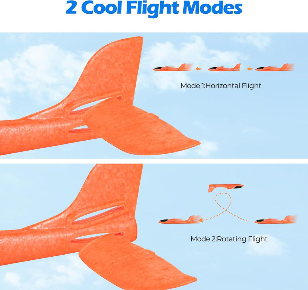 Hoiloie XXL 4 Stücke 44cm Styroporflieger Kinder,Flieger Styropor Flugzeug Styropor Kinder,Wurfgleit