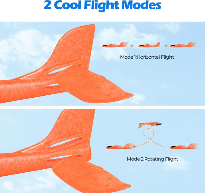 Hoiloie XXL 4 Stücke 44cm Styroporflieger Kinder,Flieger Styropor Flugzeug Styropor Kinder,Wurfgleit