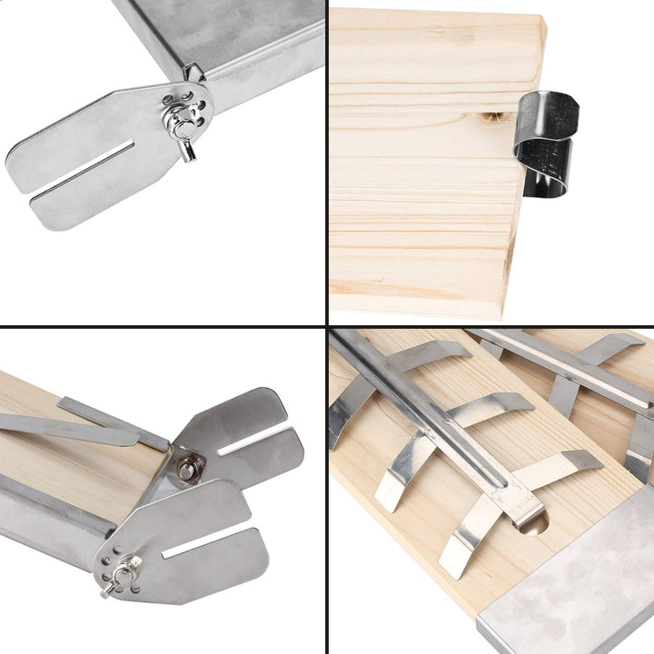 Lachsbrett, Flammlachs-Bretter, Zedernholz, neigbare Edelstahl-Halterung, 4er-Set (Flammlachsbretter