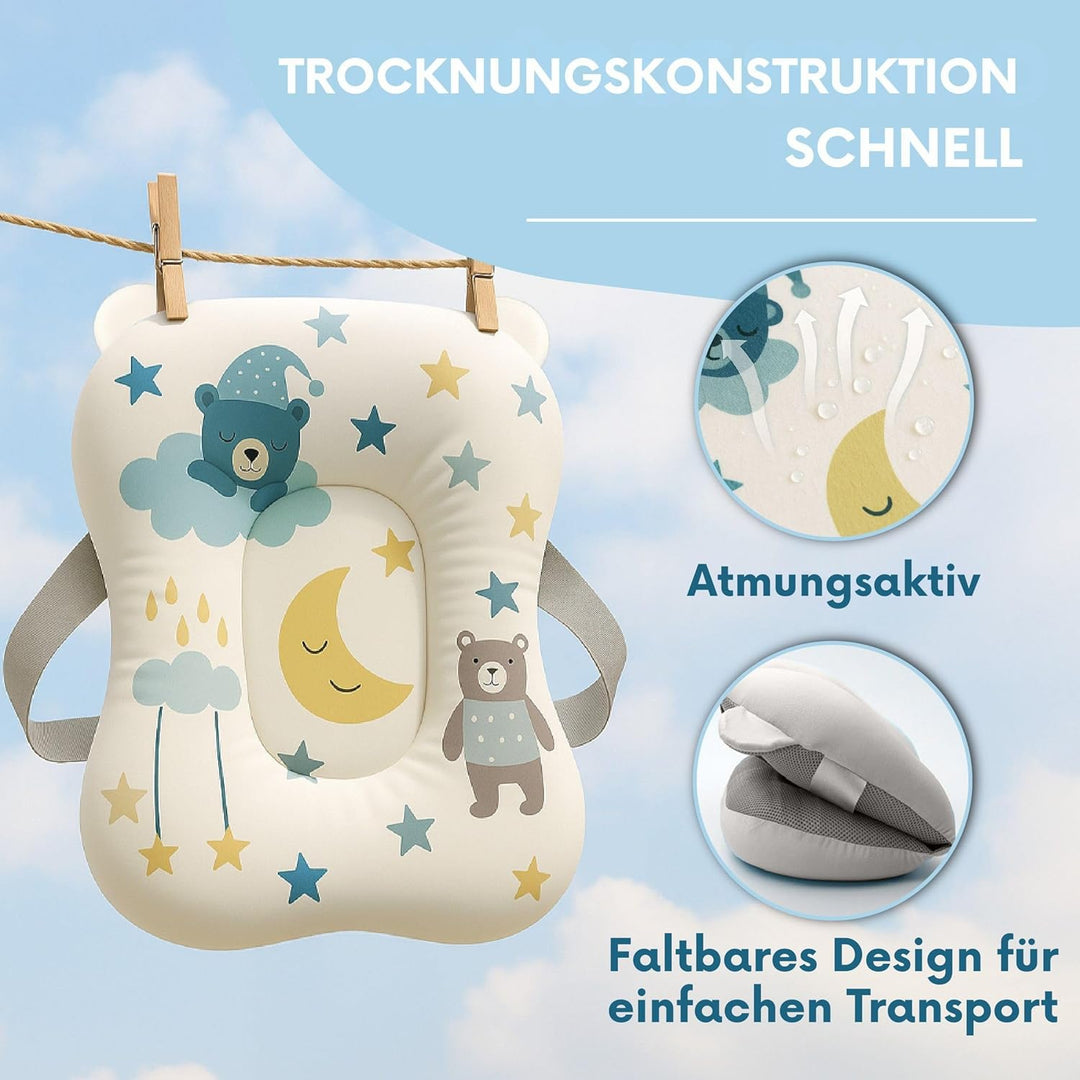 Baby Badewanneneinsatz – Baby Badewannenkissen für Badewanne - Babywanne Einsatz &amp; Badewannensitz ab
