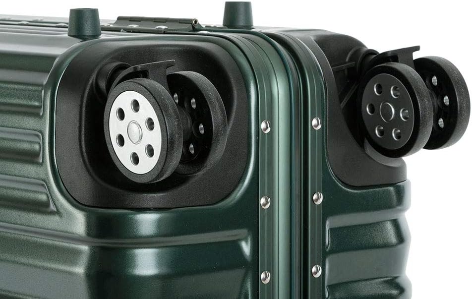 Travelhouse London Koffer Grün M-65cm · Alu-Rahmen · Polykarbonat Hartschale · Trolley Reisekoffer R