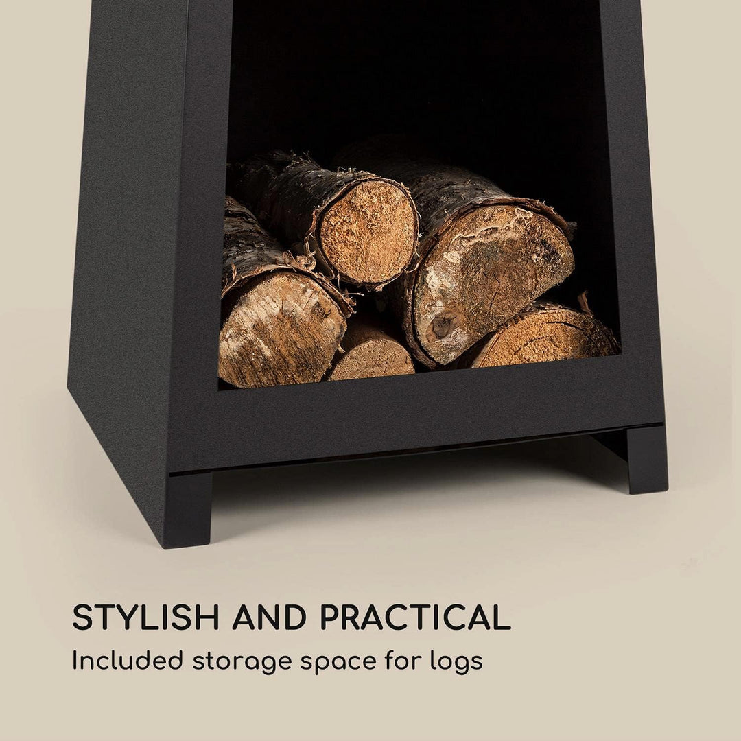 Blumfeldt Monument - Gartenofen, Gartenkamin, Terrassenofen, Aztekenofen, Stahl, praktischer Staurau